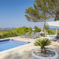 Ibiza Villa mit Pool am Meer - Cala Compte - Sonnenuntergnge + Meerblick + Strandnah